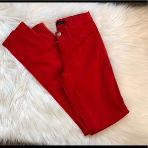 J Brand Low Rise Skinny Jean Sz23 Scarlet $228